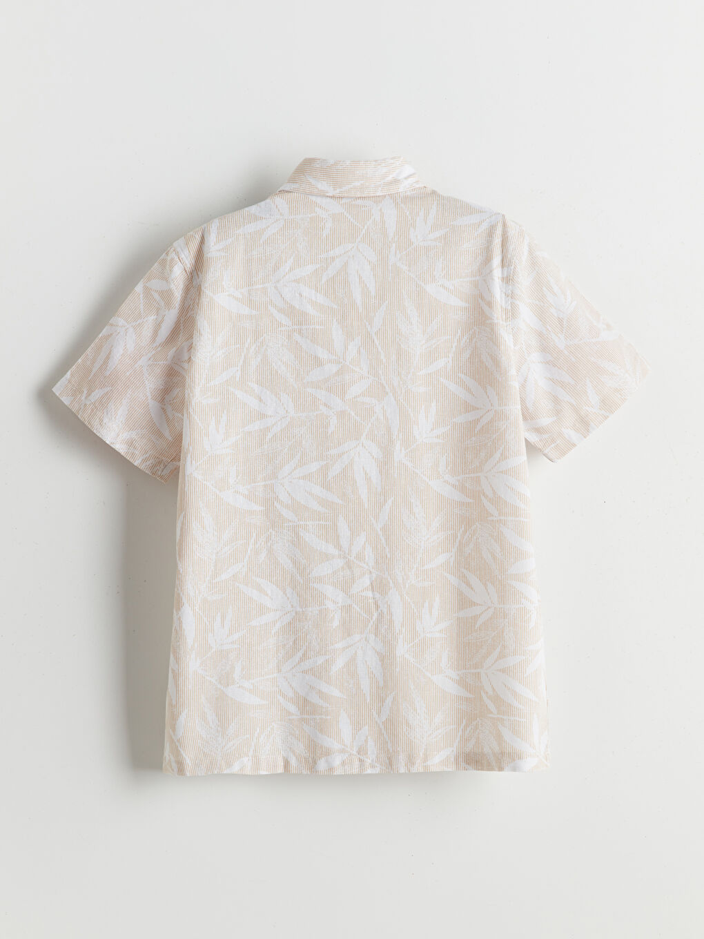 Bej Desenli Erkek Çocuk Gömlek-1