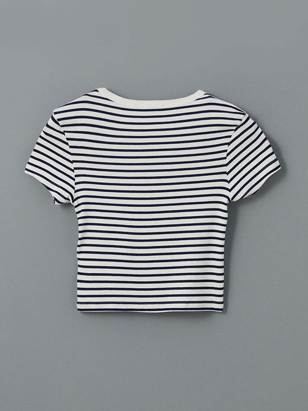 Crew Neck Striped Women's T-Shirt -S5GP08Z8-LGS
