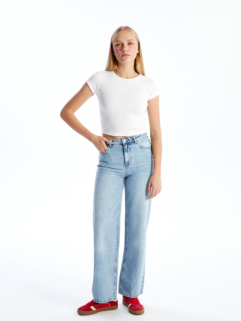 Crew Neck Women's T-Shirt -S5GP13Z8-Q6K