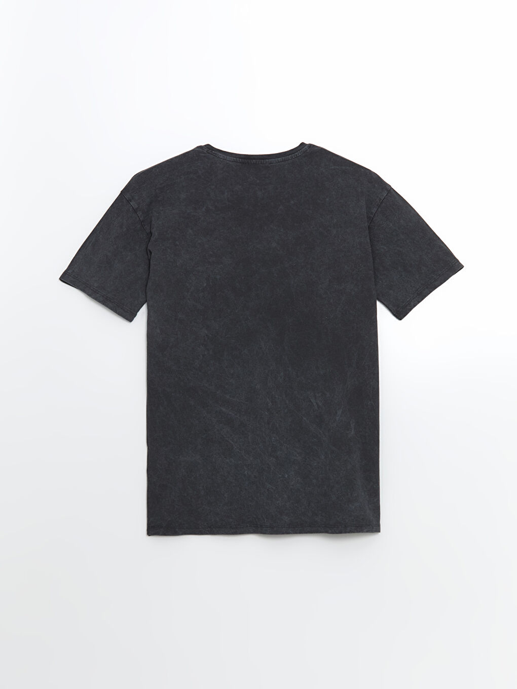 Antrasit Bisiklet Yaka Baskılı Kadın Tişört-5