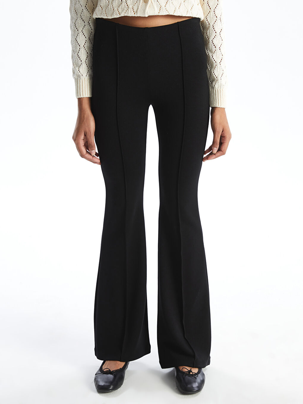 Extra Slim Fit Bell-bottom Women's Trousers -S5GP51Z8-CVL