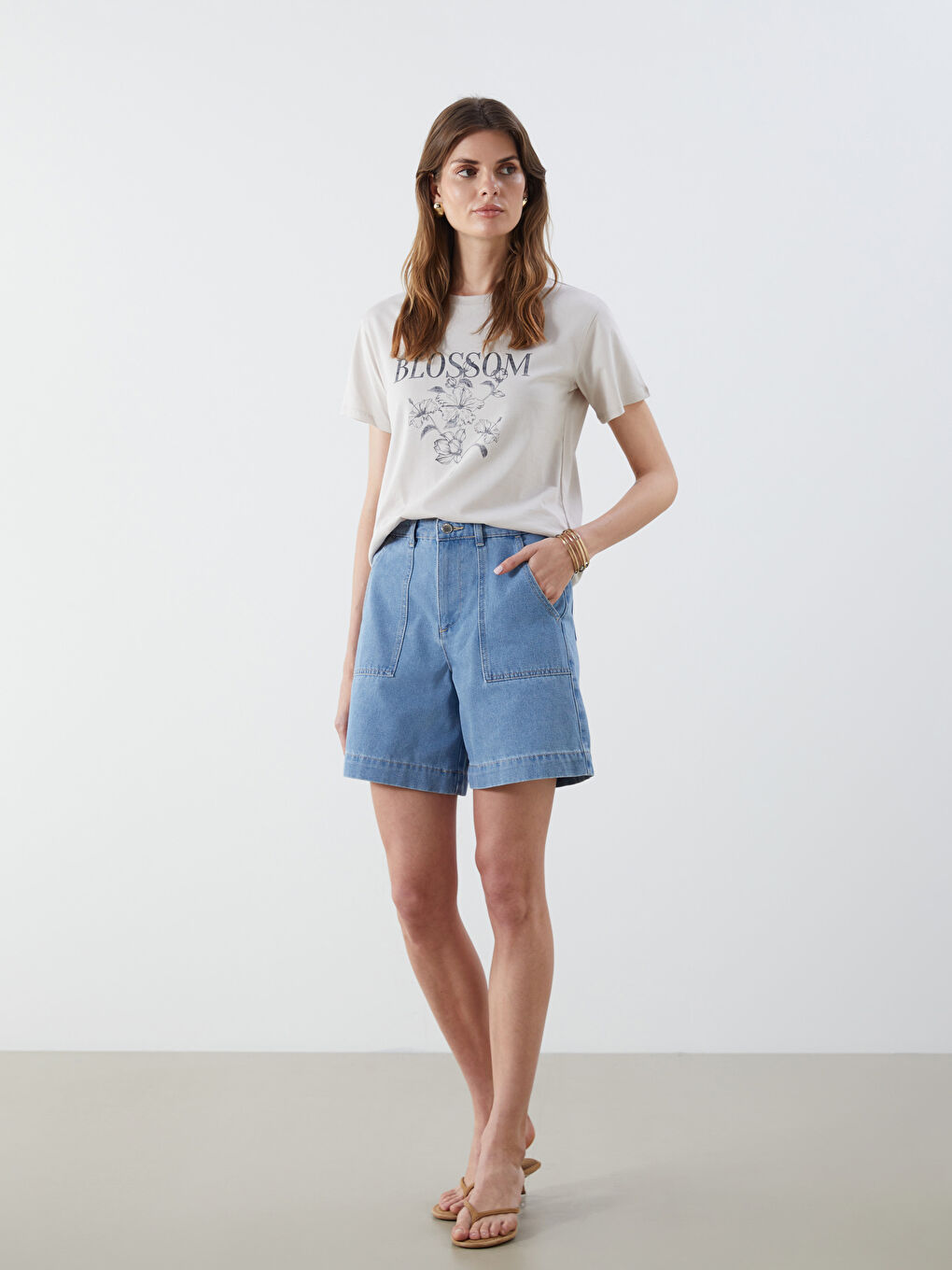 LCW Jeans Bermuda Fit Women's Denim Shorts -S5GP88Z8-311