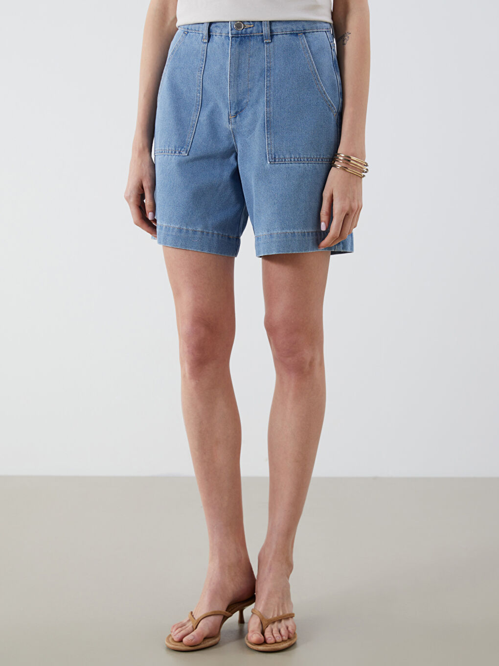LCW Jeans Bermuda Fit Women's Denim Shorts -S5GP88Z8-311
