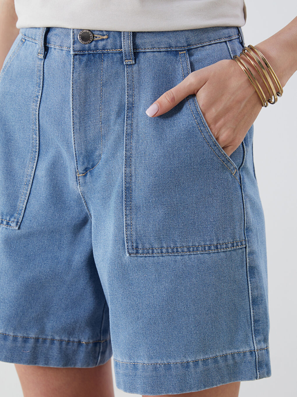 LCW Jeans Bermuda Fit Women's Denim Shorts -S5GP88Z8-311