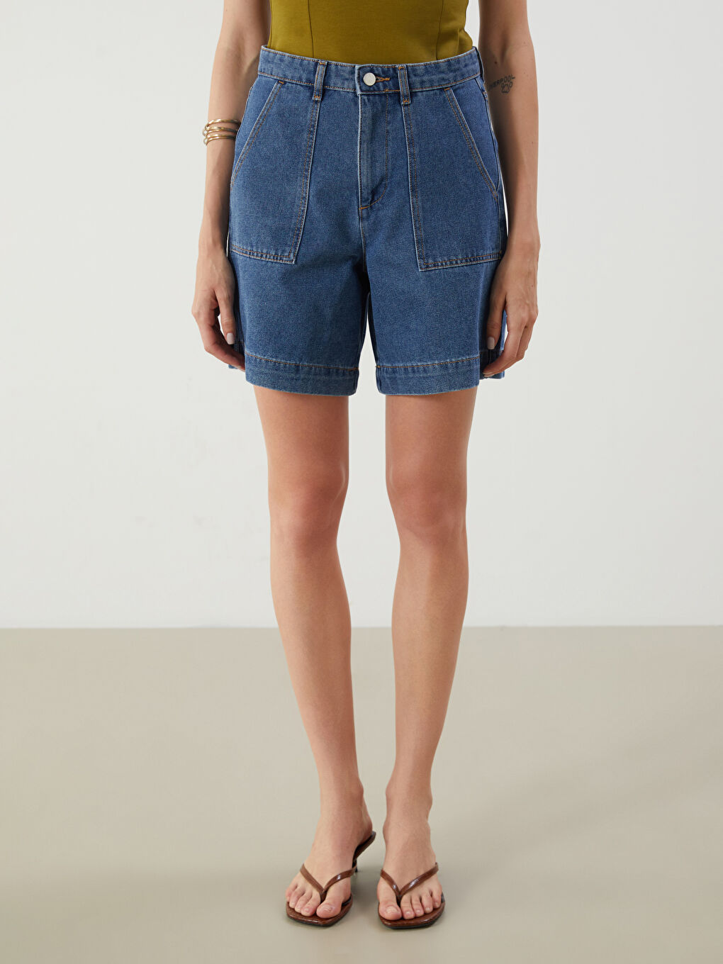 LCW Jeans Bermuda Fit Women's Denim Shorts -S5GP88Z8-507