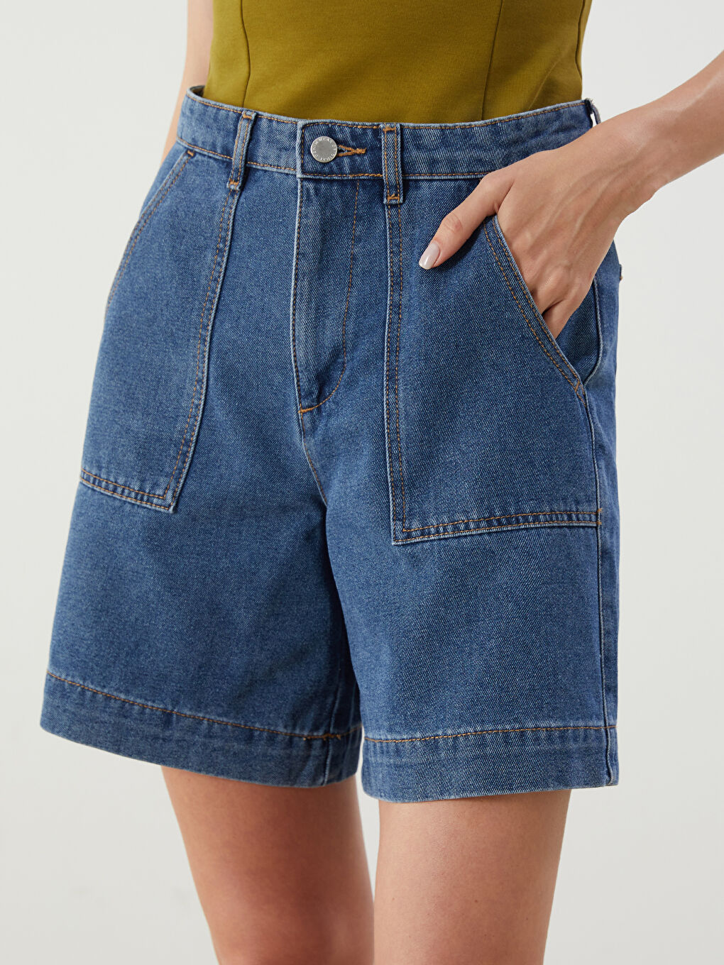 LCW Jeans Bermuda Fit Women's Denim Shorts -S5GP88Z8-507
