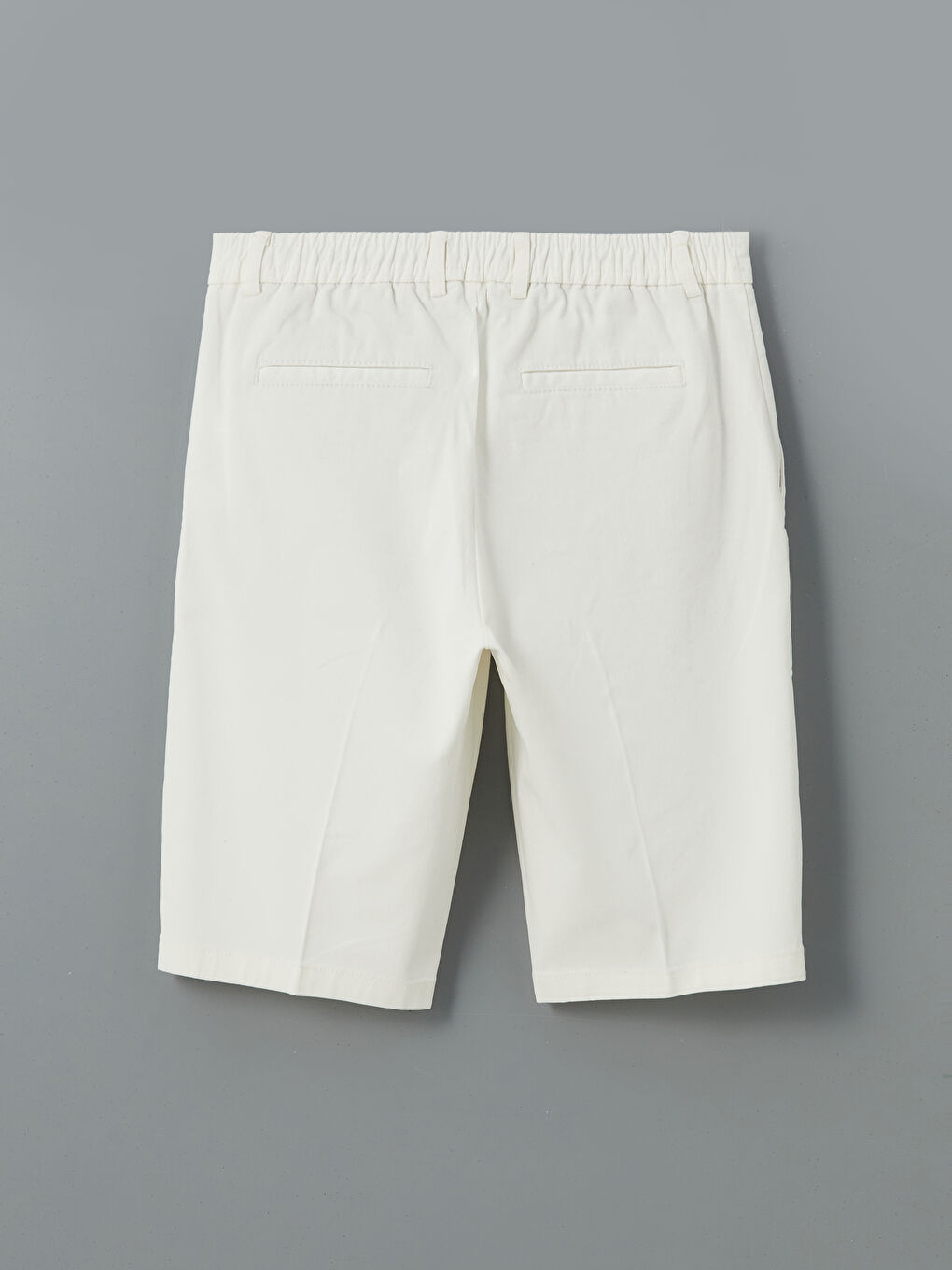 Ekru Standart Kalıp Erkek Şort-5