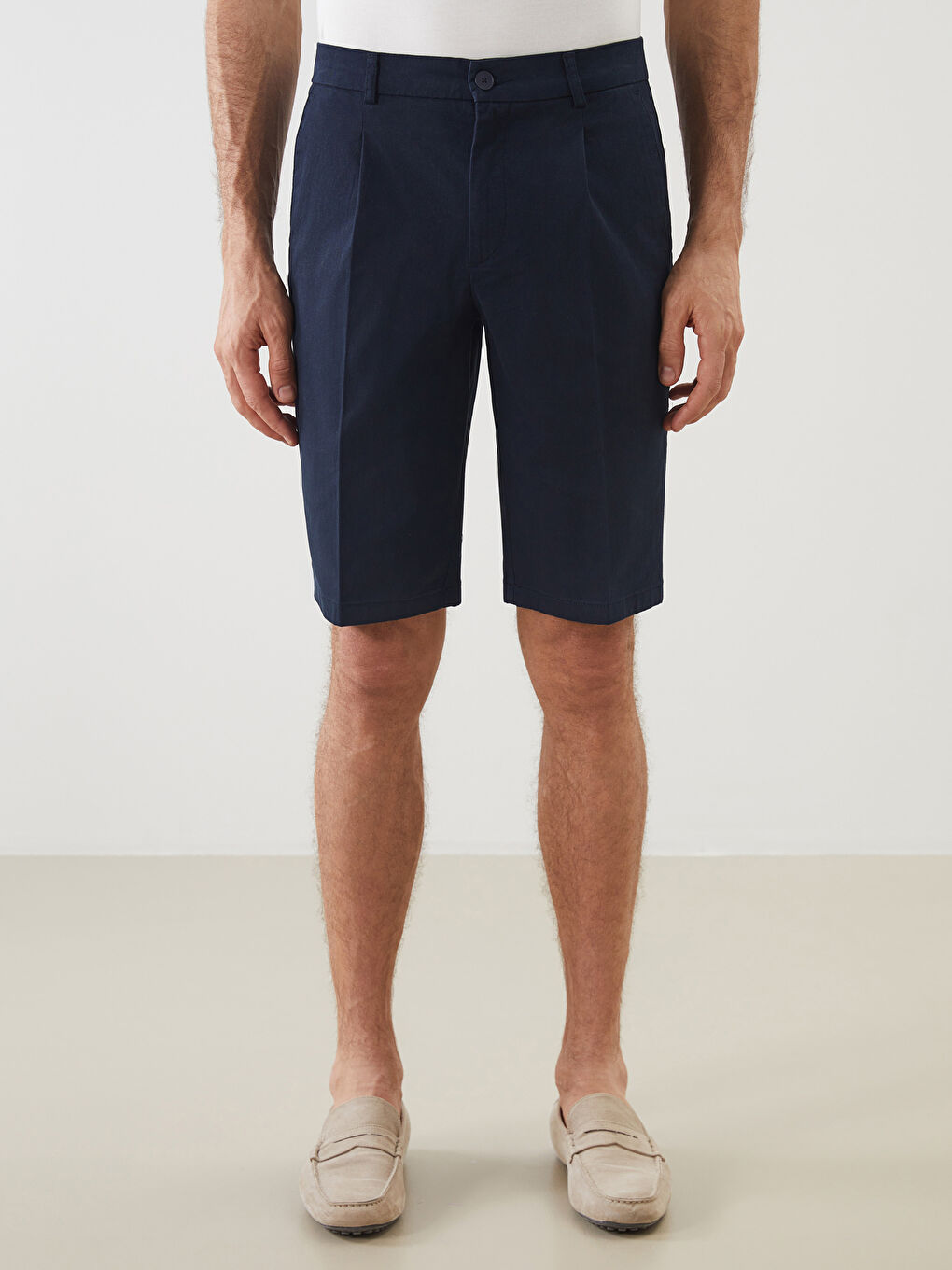 Lacivert Standart Kalıp Erkek Şort-1