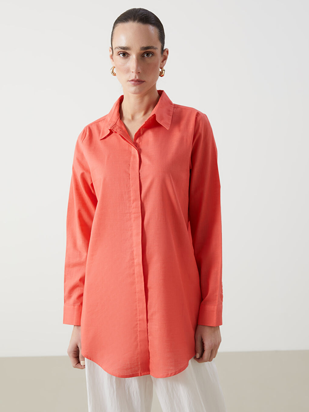 LC Waikiki Hidden Button Women's Shirt Tunic -S5GQ18Z8-Q2N