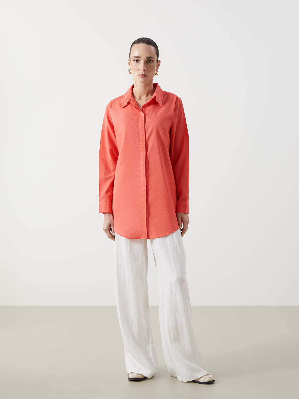 LC Waikiki Hidden Button Women's Shirt Tunic -S5GQ18Z8-Q2N