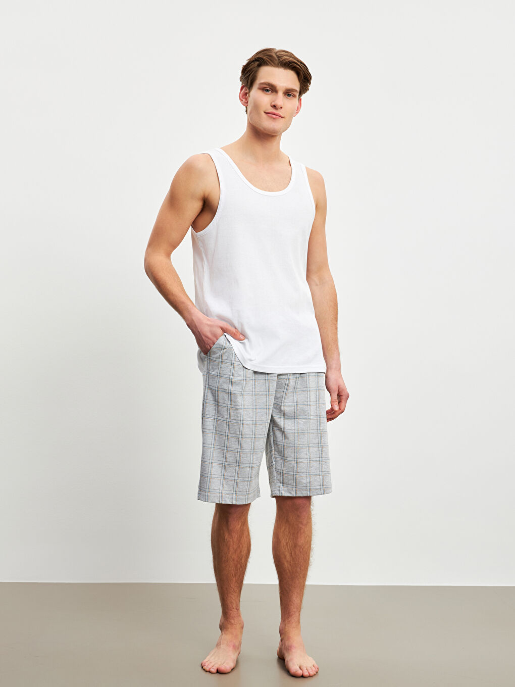 LC WAIKIKI Gri Standart Kalıp Erkek Pijama Alt Şort