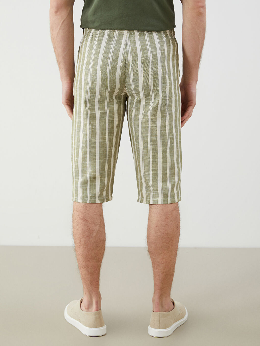 Bej Standart Kalıp Erkek Pijama Alt Şort-3