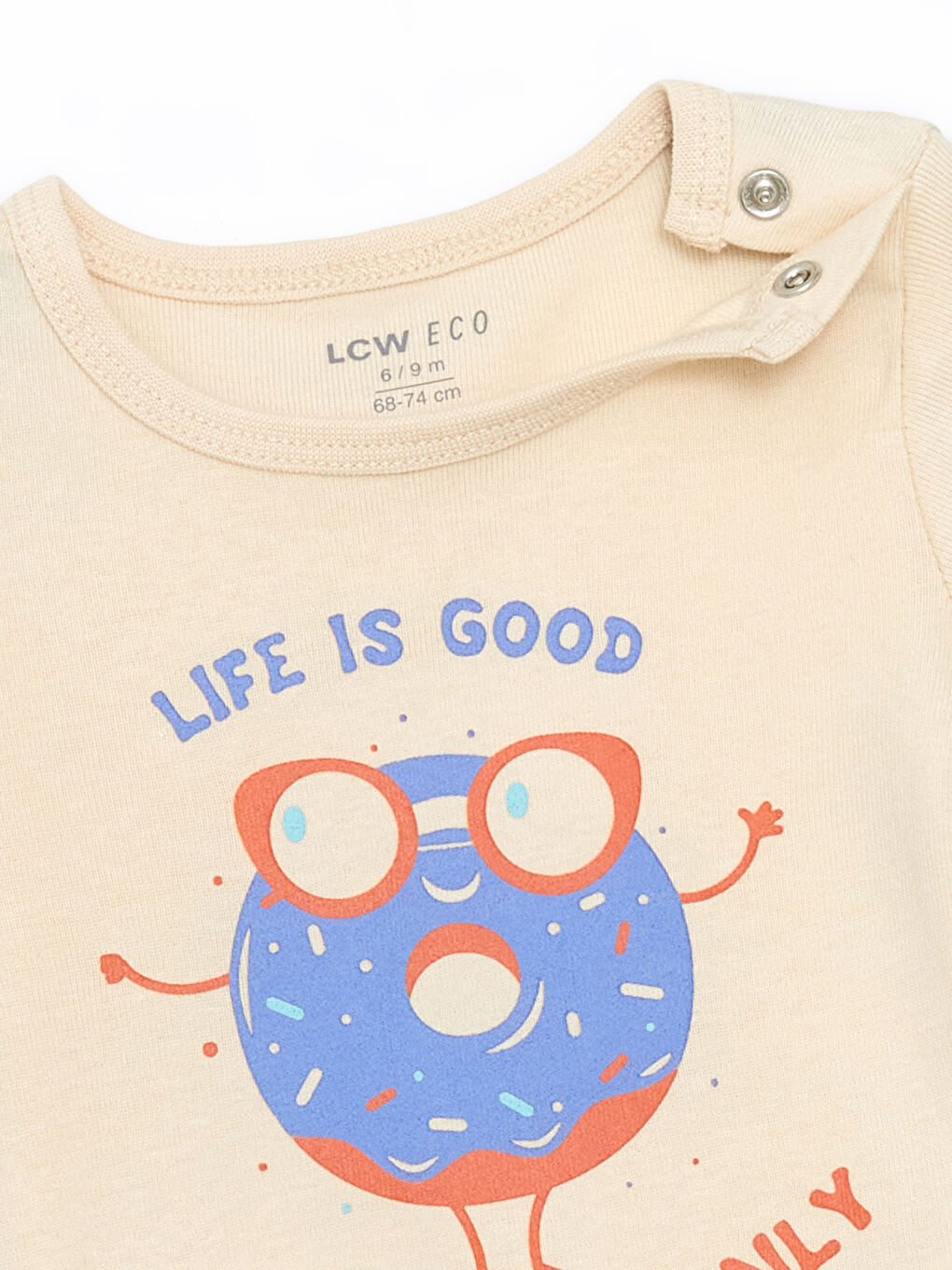 Crew Neck Printed Baby Boy Body With Snap Fastener -S5GQ39Z1-KWP