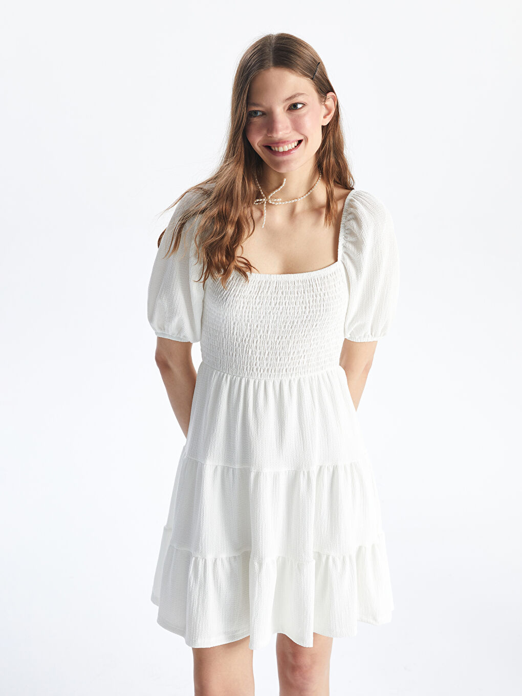Woman WHITE Dress -S5GQ55Z8-Q6K