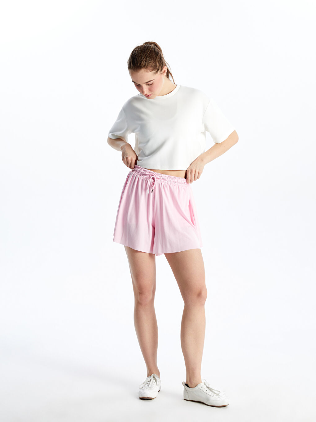 Elastic Waist Women'S Sports Shorts -S5GQ56Z8-L7C