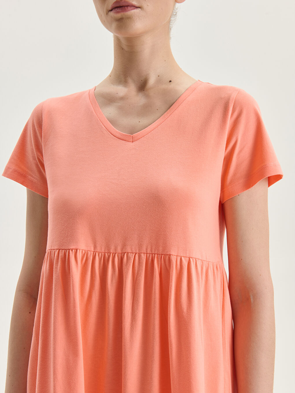 LCW Comfort V Neck Women's Dress -S5GQ63Z8-V8S