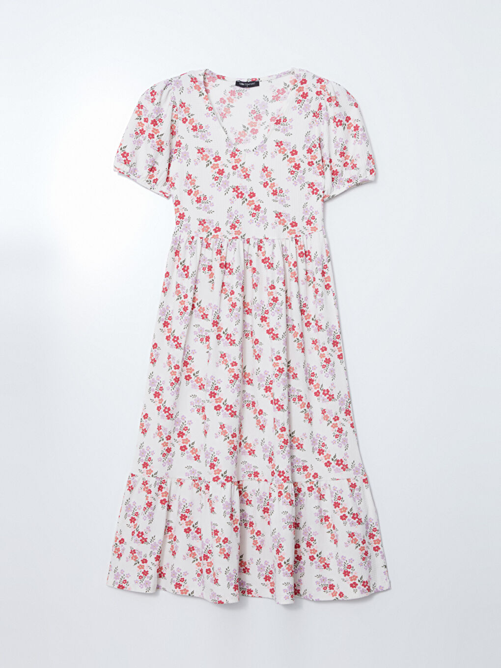 V-Neck Floral Women's Dress -S5GQ65Z8-LRA