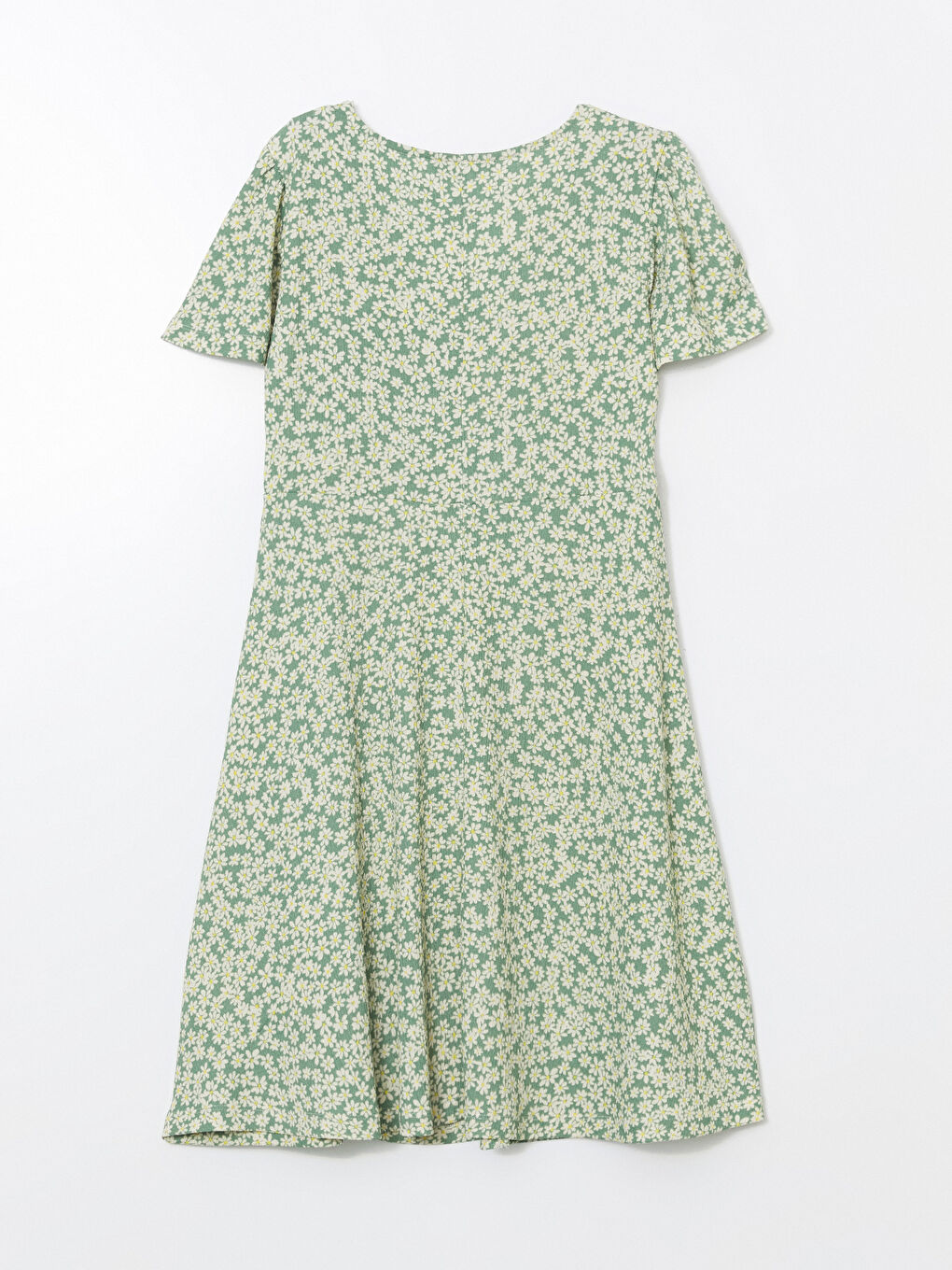 Double Breasted Collar Floral Women's Dress -S5GQ66Z8-LRR