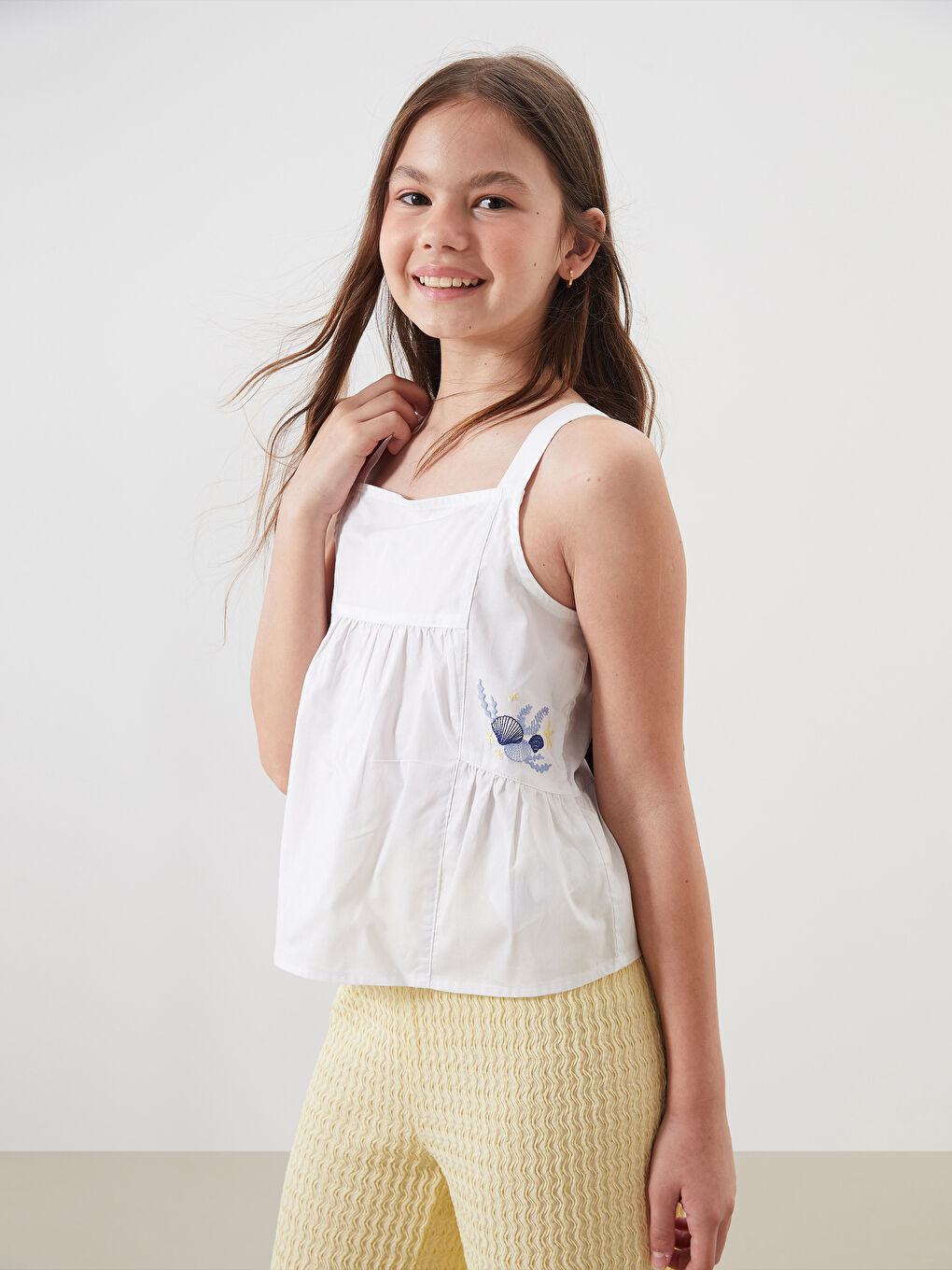 LCW Kids Square Collar Girls' Blouse -S5GQ70Z4-Q6K