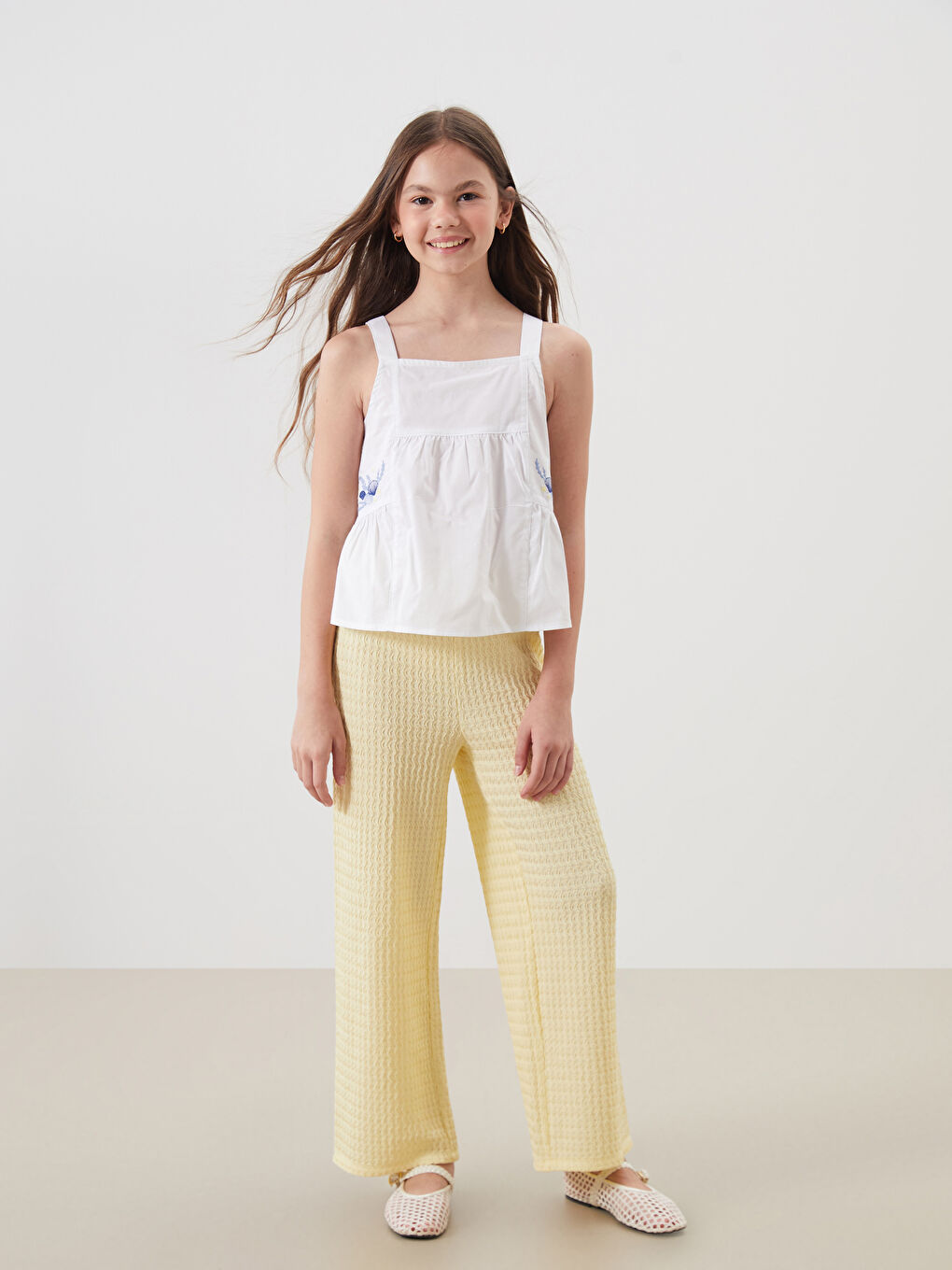 LCW Kids Square Collar Girls' Blouse -S5GQ70Z4-Q6K