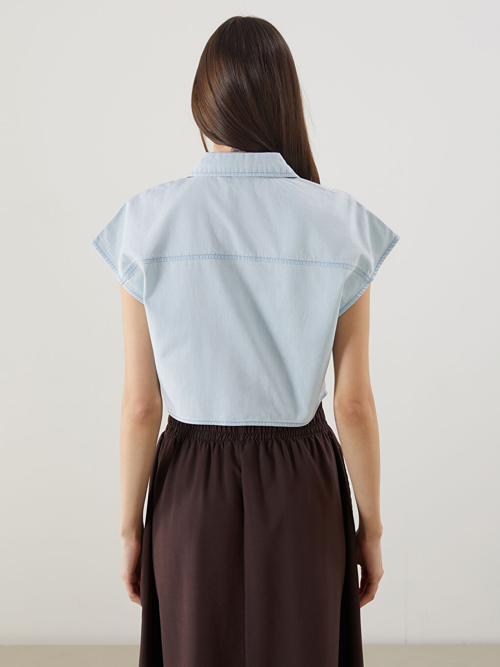 Woman INDIGO Denim Shirt -S5GQ72Z8-311