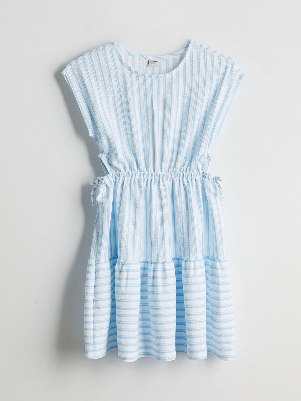 Crew Neck Striped Girls' Dress -S5GQ76Z4-LU7