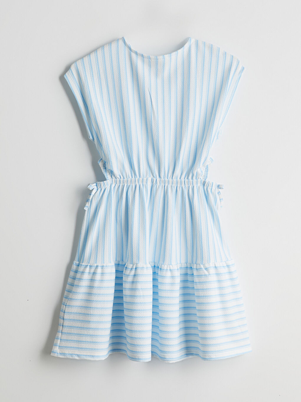 Crew Neck Striped Girls' Dress -S5GQ76Z4-LU7