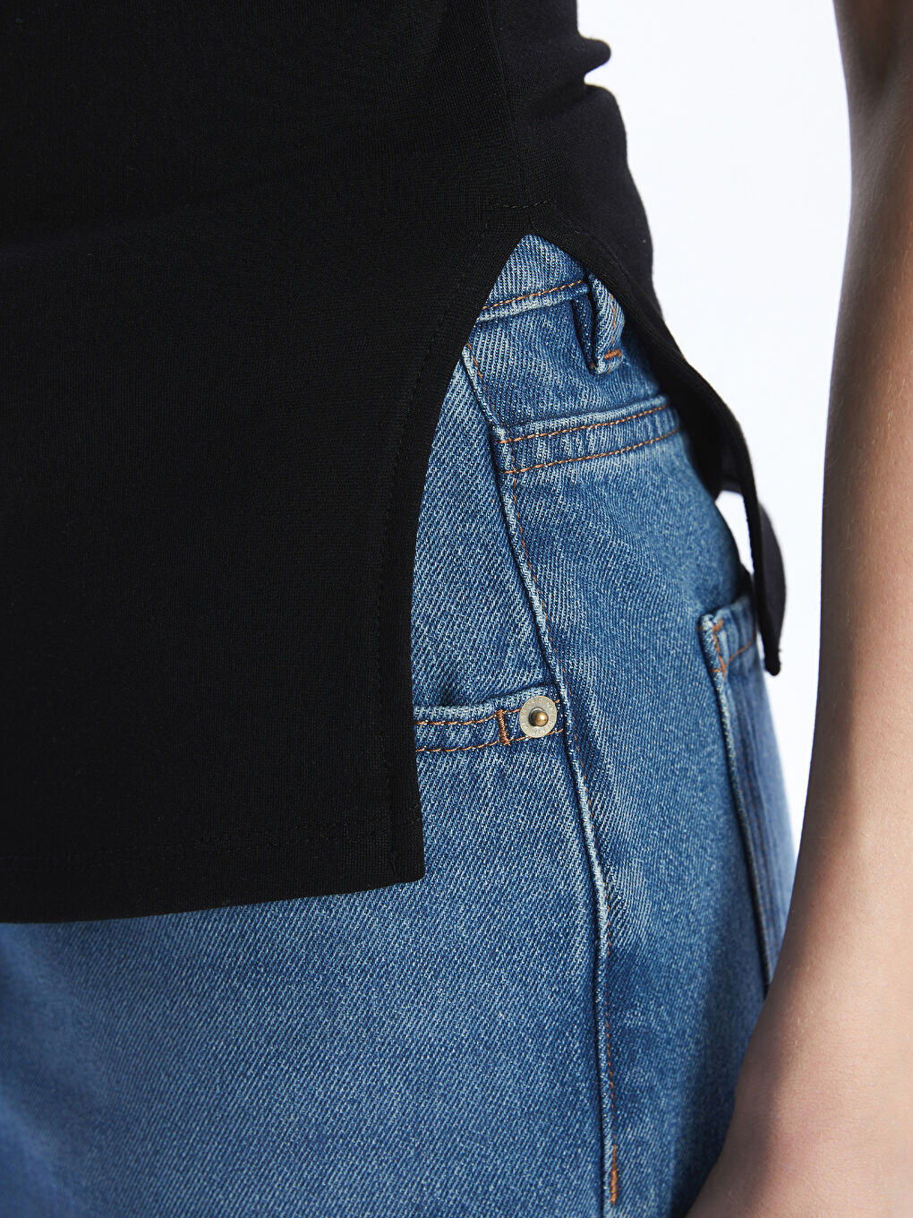 Siyah Straplez Yaka Kadın Crop-2