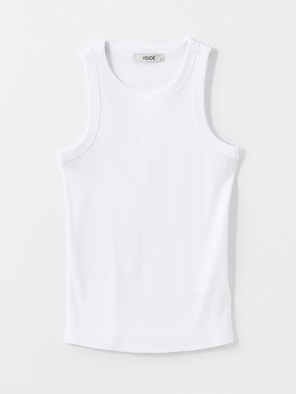 Beyaz Bisiklet Yaka Kadın Atlet