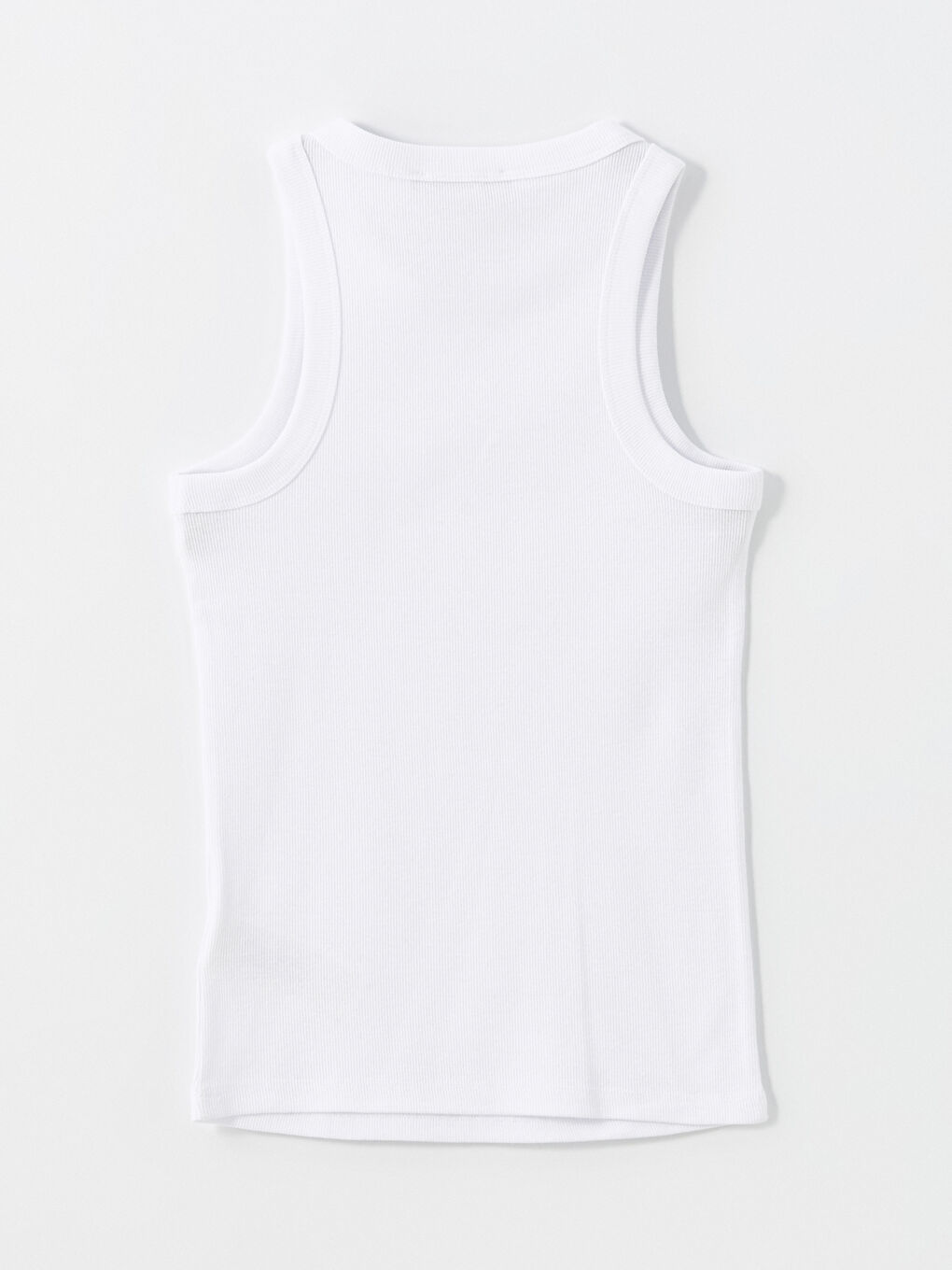 Beyaz Bisiklet Yaka Kadın Atlet-1