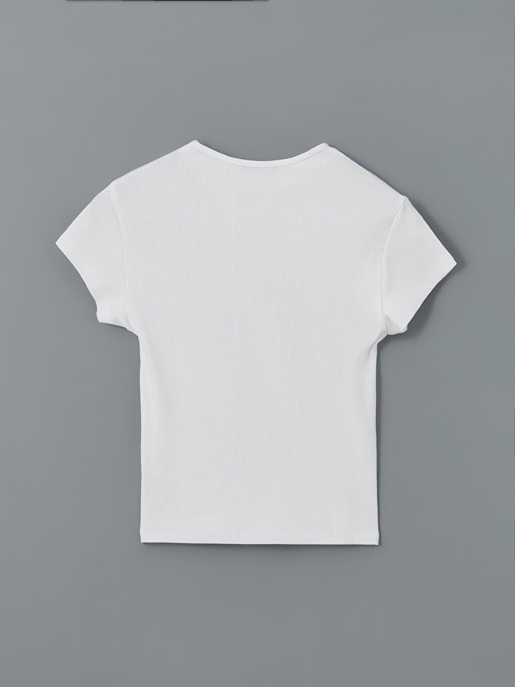 Beyaz Bisiklet Yaka Slogan Baskılı Kadın Body-6