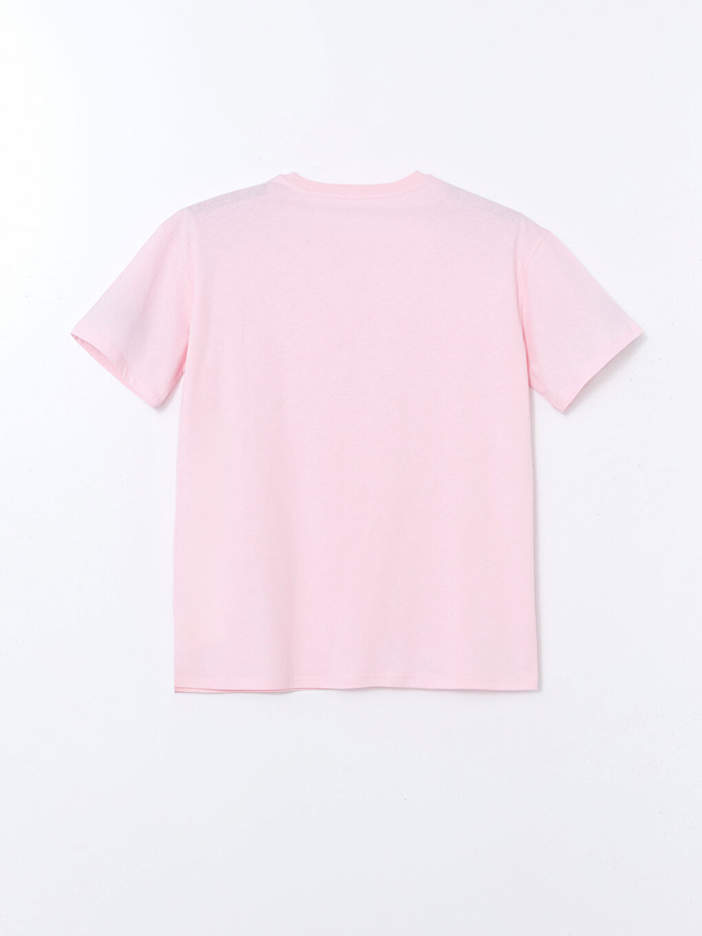 Pembe Bisiklet Yaka Baskılı Kadın Spor Tişört-6