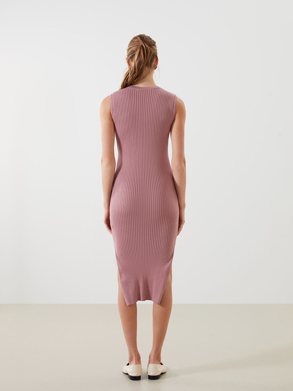 Crew Neck Women's Knitwear Dress -S5GR39Z8-GUK