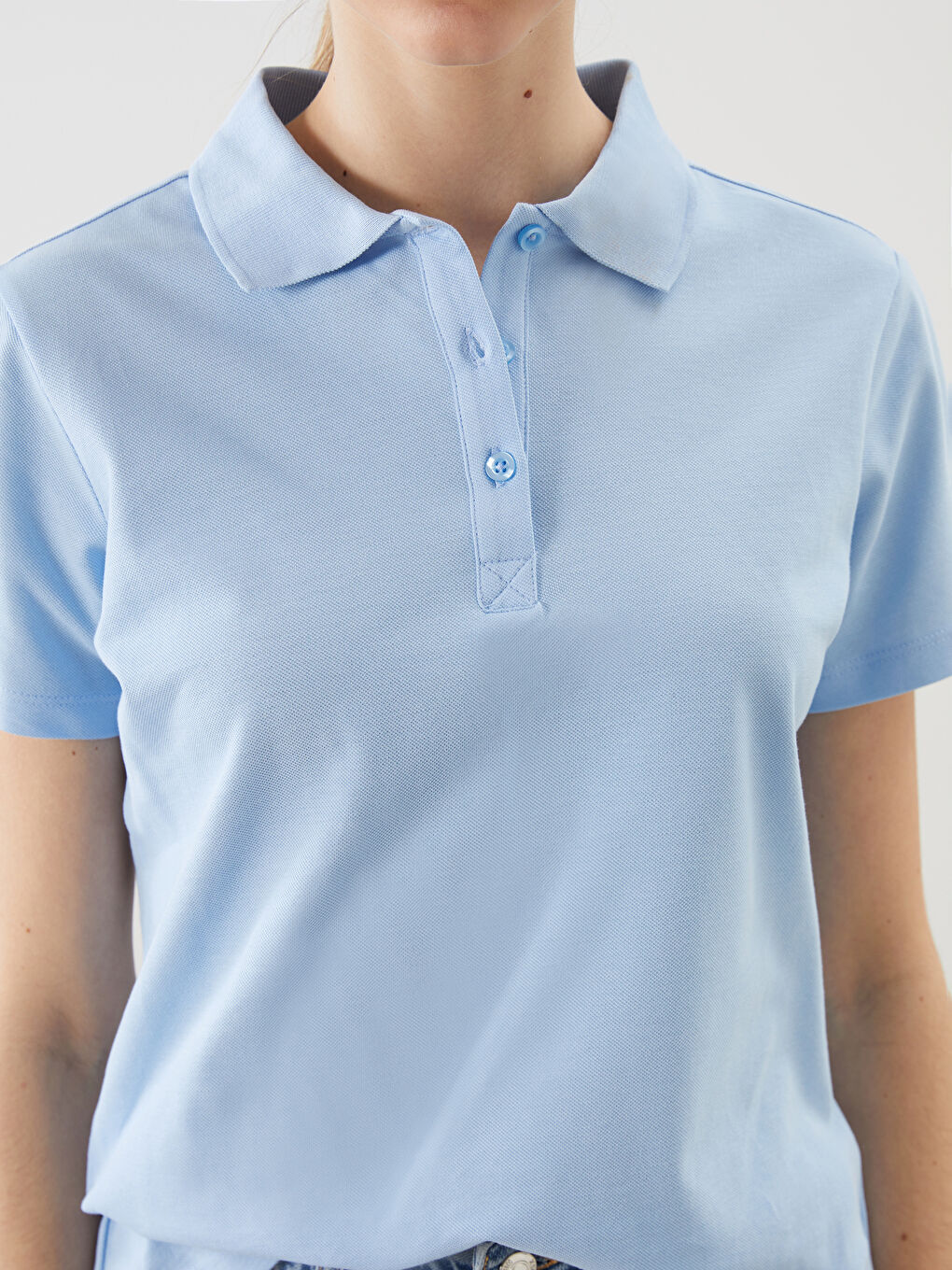 Polo Neck Piqué Women'S T-Shirt -S5GR56Z8-QXH