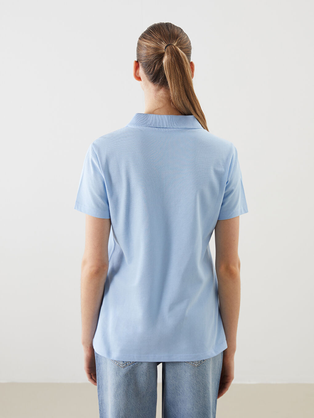 Polo Neck Piqué Women'S T-Shirt -S5GR56Z8-QXH