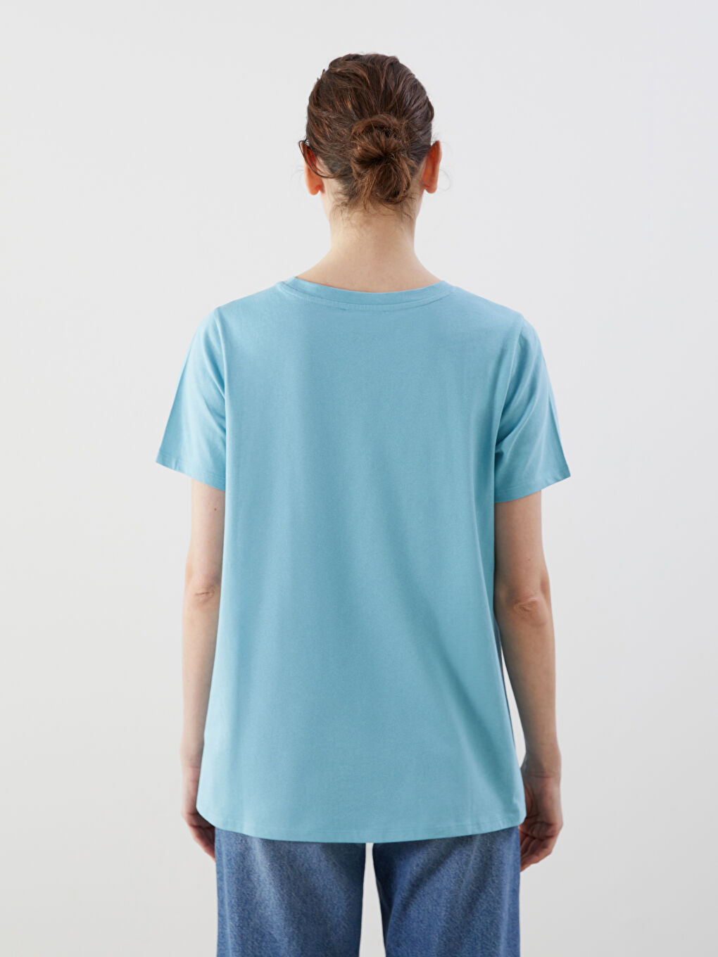 LCW Comfort Crew Neck Printed Women's T-Shirt -S5GR64Z8-GFB
