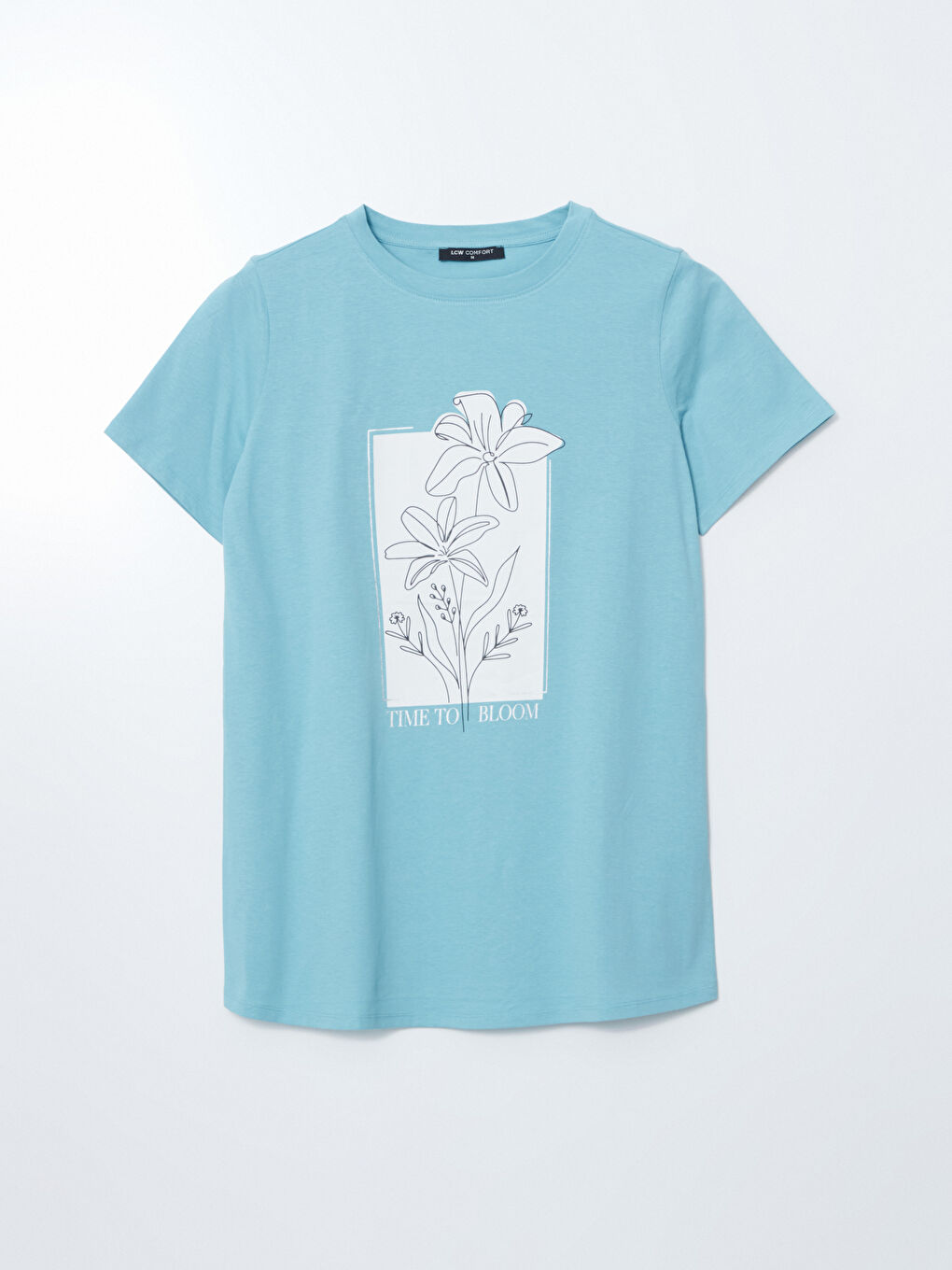 LCW Comfort Crew Neck Printed Women's T-Shirt -S5GR64Z8-GFB