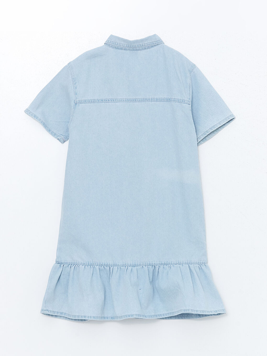 Shirt Collar Girl's Jean Dress -S5GR69Z4-311