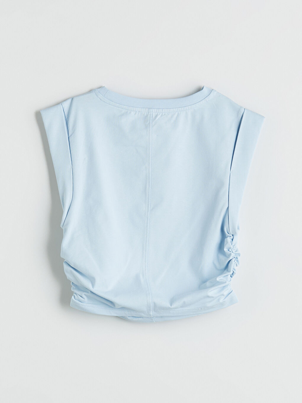 Mavi Bisiklet Yaka Büzgülü Crop-5