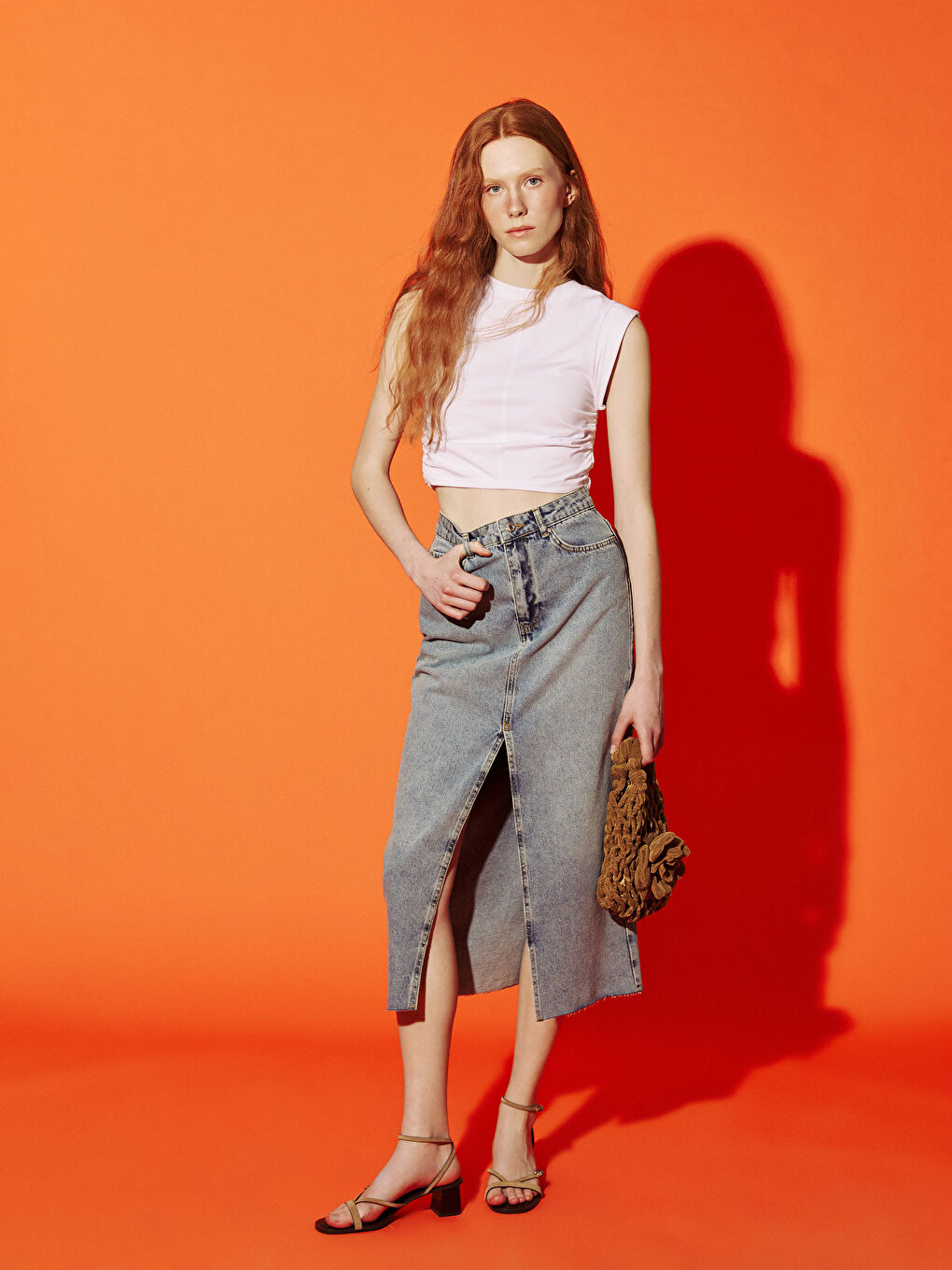 Crew Neck Women's Crop Top -S5GR73Z8-Q6K