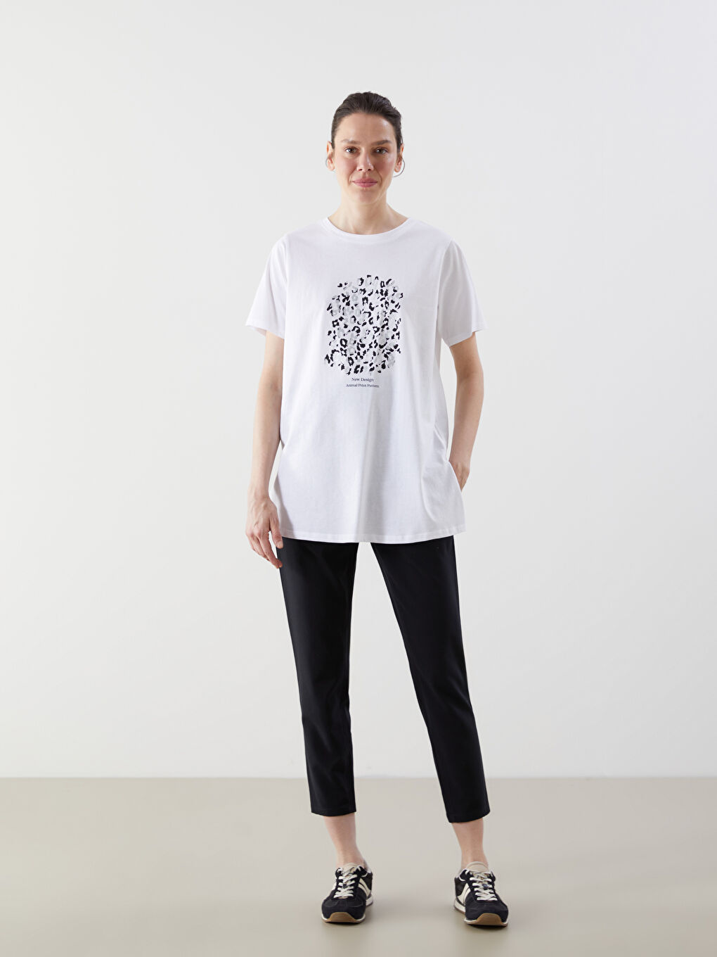 Crew Neck Amsterdam Printed Jersey Women's T-Shirt -S5GR74Z8-Q6K