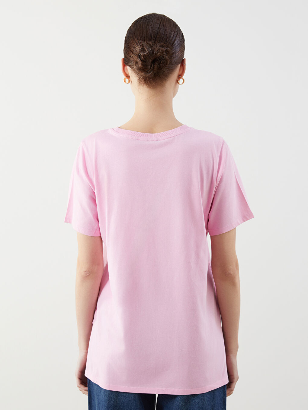 LCW Comfort Crew Neck Embroidered Women's T-Shirt -S5GR75Z8-QY8