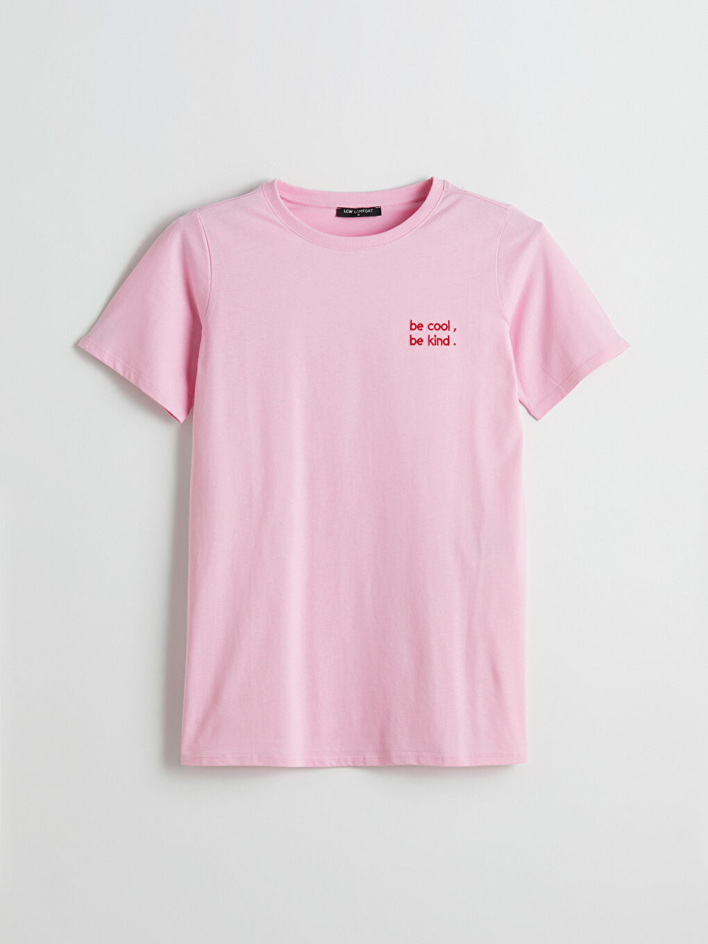 LCW Comfort Crew Neck Embroidered Women's T-Shirt -S5GR75Z8-QY8