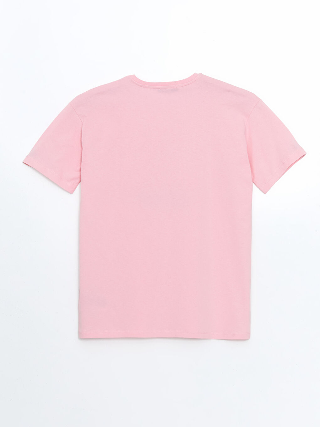 Pembe Bisiklet Yaka California Baskılı Kadın Tişört-5