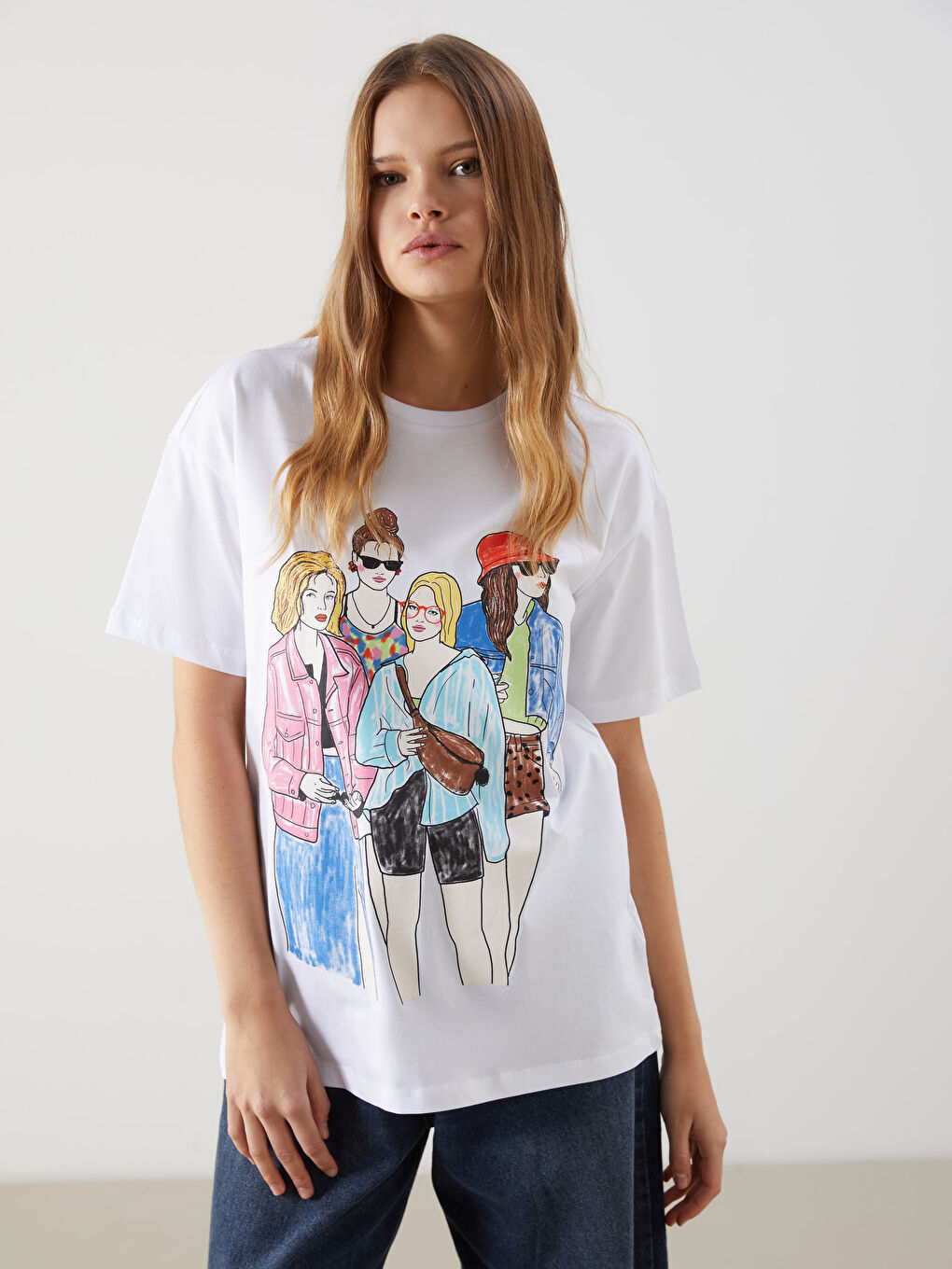 XSIDE Crew Neck Printed Women's T-Shirt -S5GR85Z8-Q6K