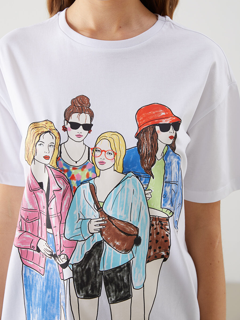 XSIDE Crew Neck Printed Women's T-Shirt -S5GR85Z8-Q6K