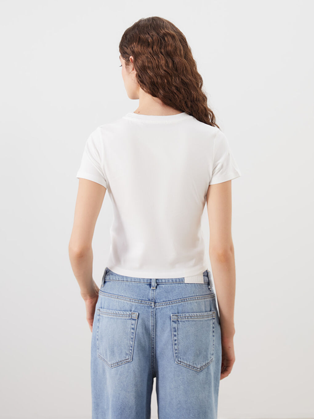 XSIDE Crew Neck Printed Crop Top -S5GR88Z8-R9J