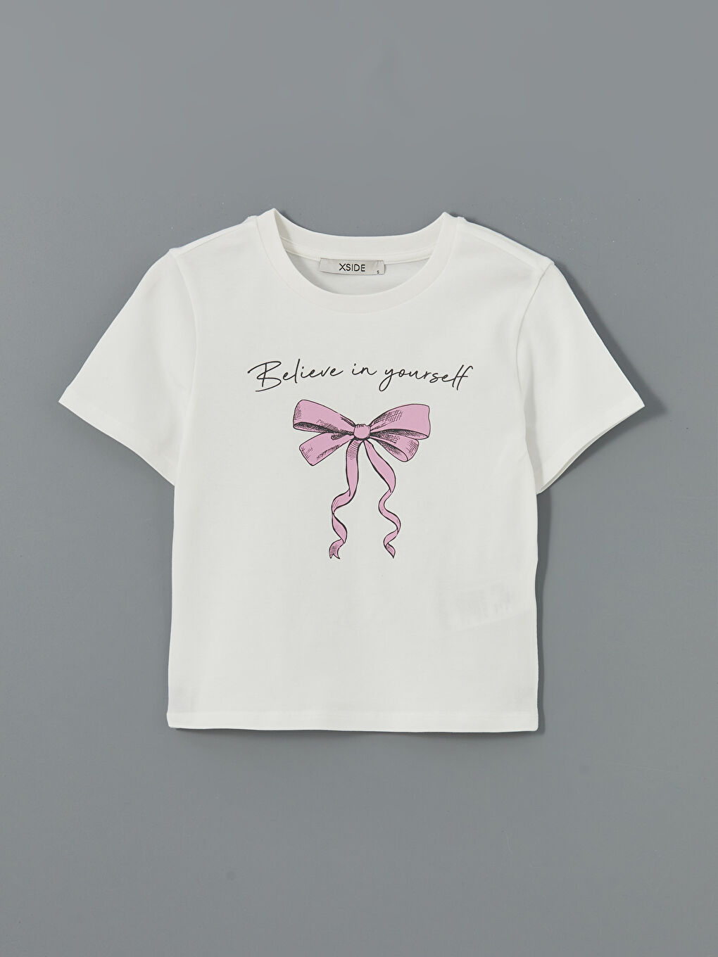 XSIDE Crew Neck Printed Crop Top -S5GR88Z8-R9J