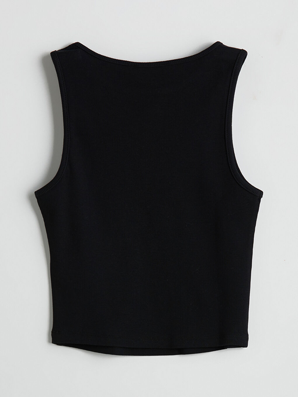 XSIDE Siyah Bisiklet Yaka Kadın Crop - 5