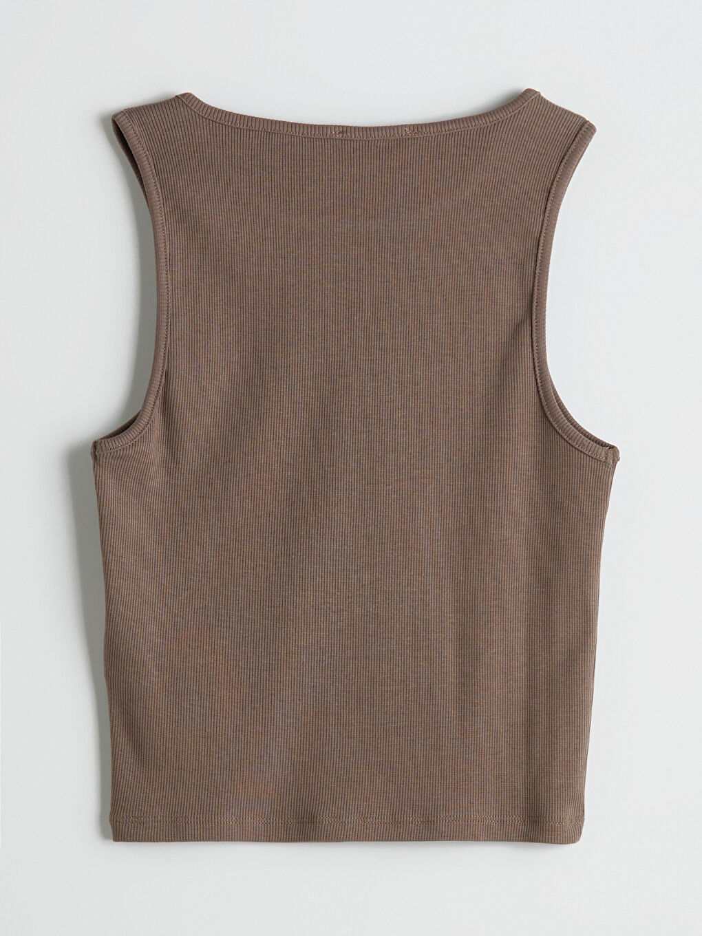 Kahverengi Bisiklet Yaka Kadın Crop-5